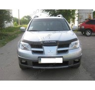 Дефлектор капота на Mitsubishi Outlander 01-06 logo (Sim)