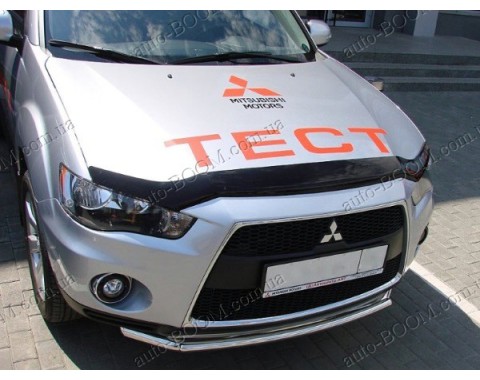 Дефлектор капота на Mitsubishi Outlander 2 XL 10-12 длинная (Sim)