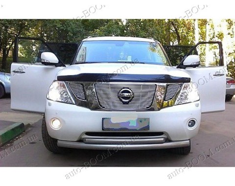 Дефлектор капота на Nissan Patrol 10- (Sim)