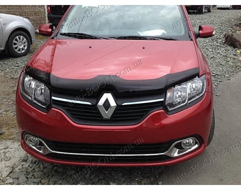 Дефлектор капота на Renault Sandero 2 12- (Sim)