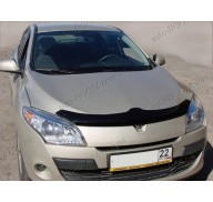 Мухобойка короткая на Renault Megane 2 06-09 хетчбек, темная (Sim)