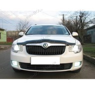 Дефлектор капота на Skoda Superb 08-13 (Sim)