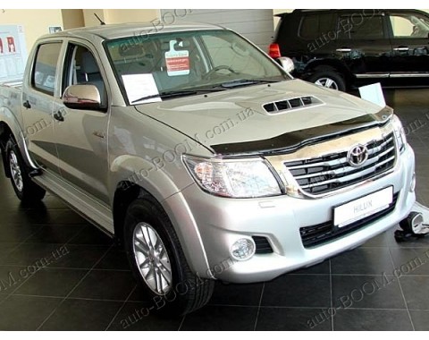 Дефлектор капота на Toyota Hilux 7 11- темная (Sim)