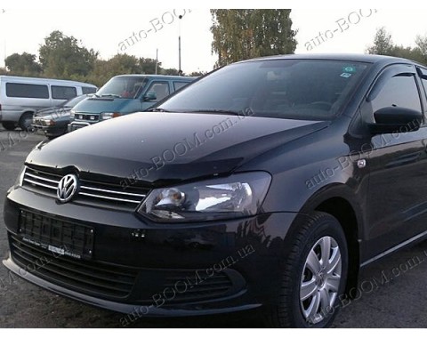 Дефлектор капота на VW Polo 5 09-14 (Sim)