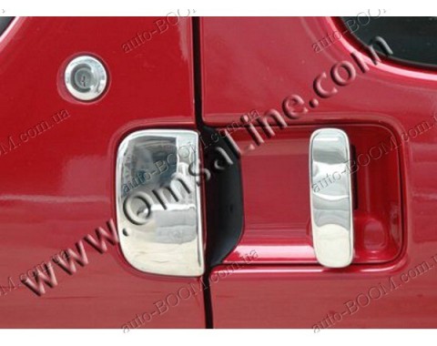 Накладки на ручки (нержавейка)  Citroen Berlingo 98-08
