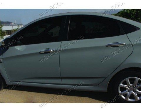 Накладки на ручки (нержавейка)  Hyundai Accent 4 11-