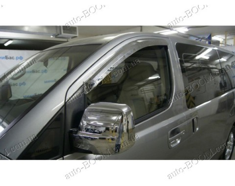 Накладки на зеркала (нержавейка) Hyundai H1 07-