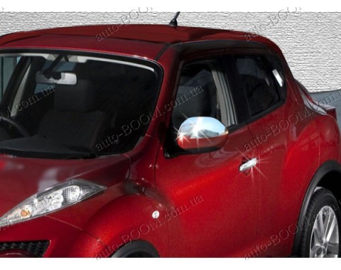 Накладки на зеркала (нержавейка) Nissan Juke 10-