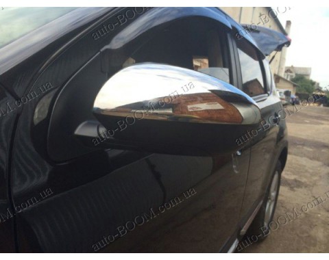 Накладки на зеркала (нержавейка) Nissan Qashqai +2 08-14