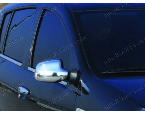 Накладки на зеркала (нержавейка) Renault Duster 10-