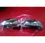 Накладки на зеркала (пластик) Chevrolet Lacetti 04- с поворотом