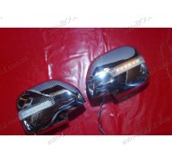 Накладки на зеркала (пластик) Toyota Prado 120 02-09 с поворотом