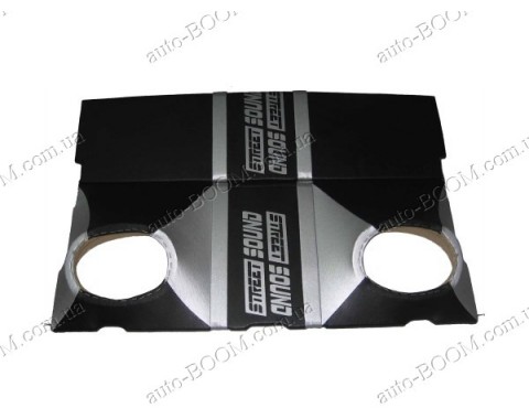 Акустическая полка на ВАЗ 2104 черно-серая, бюджет (SS)