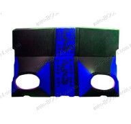 Акустическая полка на ВАЗ 2104 черно-синяя, бюджет