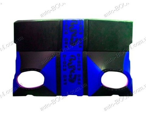 Акустическая полка на ВАЗ 2104 черно-синяя, бюджет