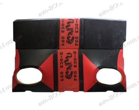 Акустическая полка на ВАЗ 2104 красная, бюджет