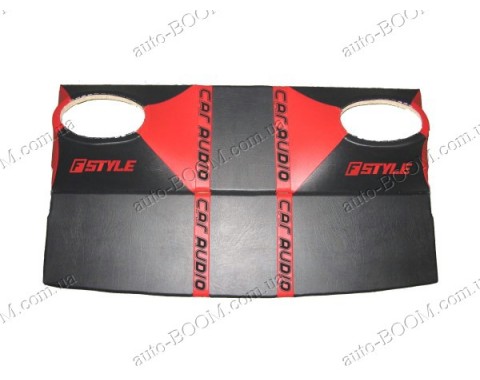 Акустическая полка на ВАЗ 2108 черно-красная, бюджет