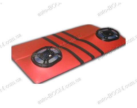 Акустическая полка на ВАЗ 2108 красная, бюджет, адидаска