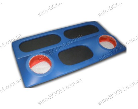 Акустическая полка на ВАЗ 2108 синяя, на фанере, пирамида, под 20 динамик