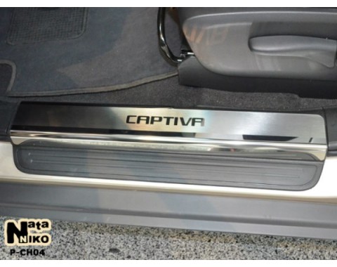 Накладки на пороги Chevrolet Captiva 10-(NataNiko Premium)