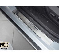Накладки на пороги Chevrolet Malibu 8 11-(NataNiko Premium)