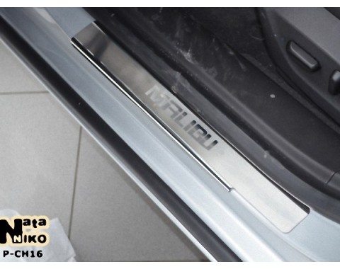 Накладки на пороги Chevrolet Malibu 8 11-(NataNiko Premium)