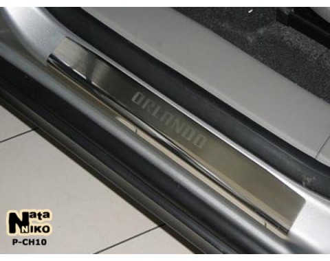 Накладки на пороги Chevrolet Orlando 10-(NataNiko Premium)