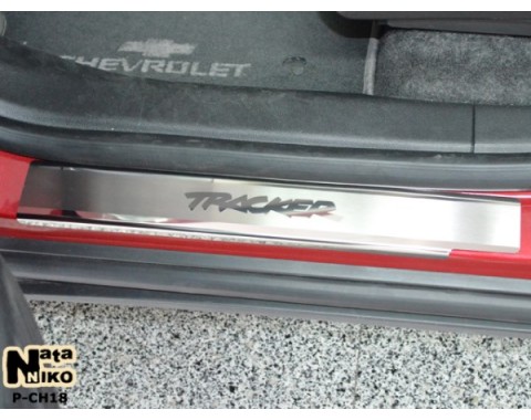 Накладки на пороги Chevrolet Tracker 13-(NataNiko Premium)