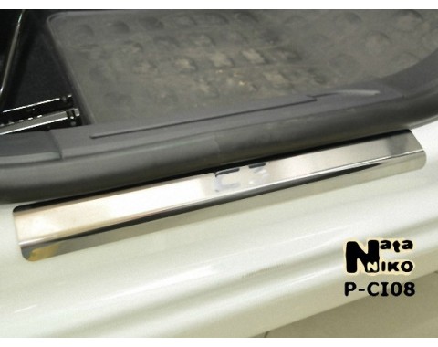 Накладки на пороги Citroen C3 09-(NataNiko Premium)