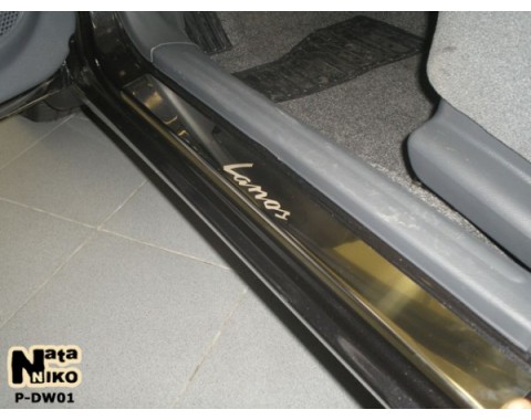 Накладки на пороги Daewoo Sens 02-(NataNiko Premium)