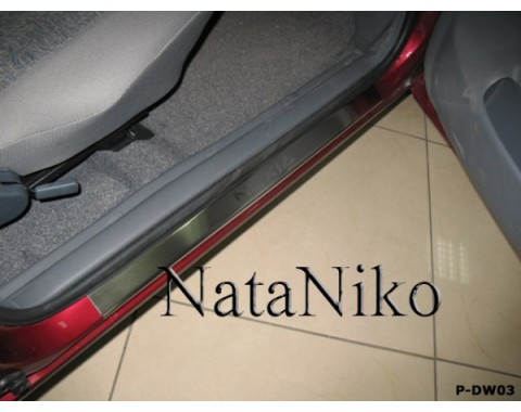 Накладки на пороги Daewoo Nexia 94-08(NataNiko Premium)