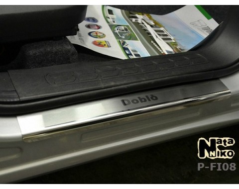 Накладки на пороги Fiat Doblo 2 10-(NataNiko Premium)