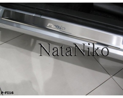 Накладки на пороги Fiat Punto 99-07 5дверей(NataNiko Premium)