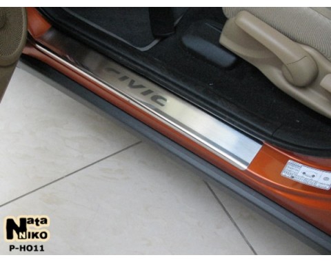 Накладки на пороги Honda Civic 9 12- хетчбек 5дверей(NataNiko Premium)