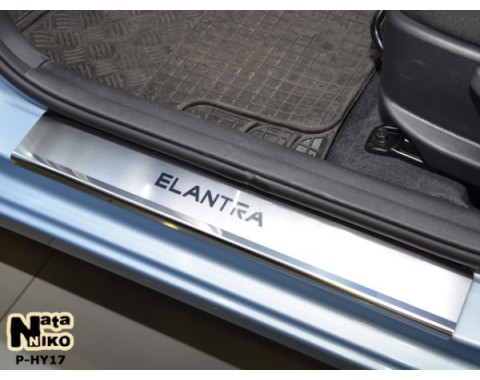 Накладки на пороги Hyundai Elantra 5 10-(NataNiko Premium)