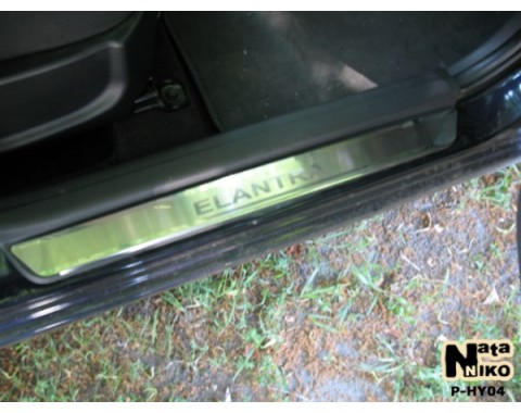 Накладки на пороги Hyundai Elantra 4 06-11(NataNiko Premium)