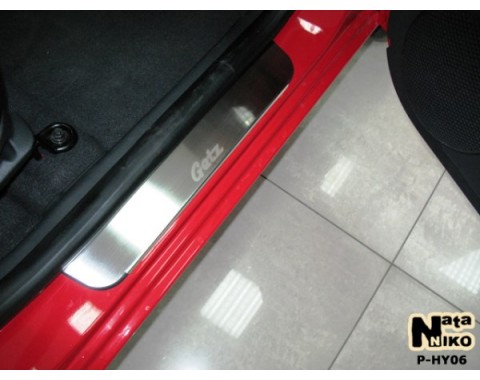Накладки на пороги Hyundai Getz 02-11(NataNiko Premium)