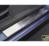 Накладки на пороги Hyundai i30 12-(NataNiko Premium)