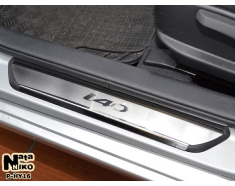 Накладки на пороги Hyundai i40 11-(NataNiko Premium)