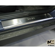 Накладки на пороги Hyundai ix35 10-(NataNiko Premium)