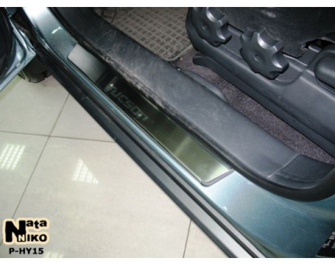 Накладки на пороги Hyundai Tucson 04-(NataNiko Premium)