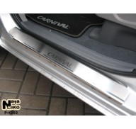 Накладки на пороги Kia Carnival 2 06-(NataNiko Premium)