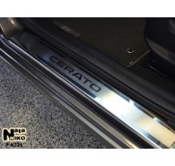 Накладки на пороги Kia Cerato 13-(NataNiko Premium)