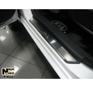 Накладки на пороги Kia Soul 08-(NataNiko Premium)