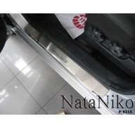 Накладки на пороги Kia Sportage 04-10(NataNiko Premium)