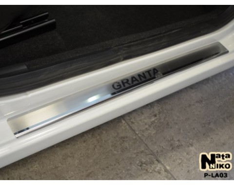 Накладки на пороги Лада 2190 Гранта(NataNiko Premium)