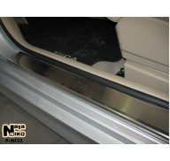 Накладки на пороги Nissan Tiida 04-(NataNiko Premium)