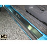 Накладки на пороги Opel Corsa D 06- 3двери(NataNiko Premium)