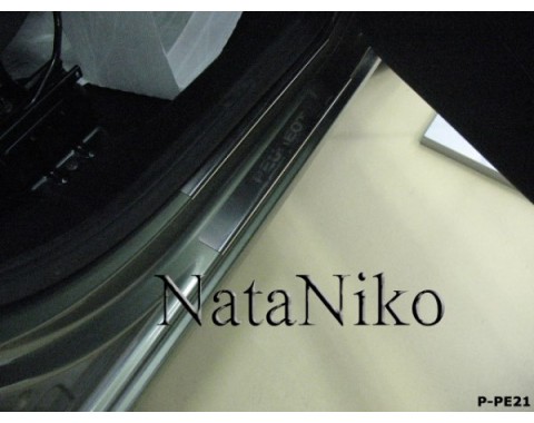 Накладки на пороги Peugeot Partner 08-(NataNiko Premium)