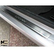 Накладки на пороги Renault Logan 04-08(NataNiko Premium)